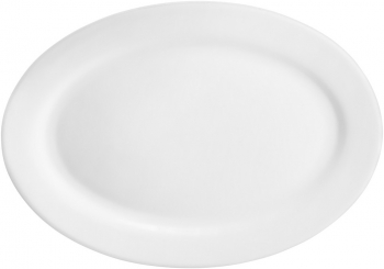 Platou oval 30x21cm portelan alb DOMOTTI Basic White 