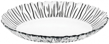 Platou oval 33x25cm sticla PASABAHCE Aurora 