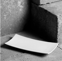 Platou servire 18x9cm portelan alb AMBITION Salsa 