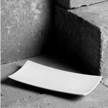 Platou servire 21.5x10cm portelan alb AMBITION Salsa 