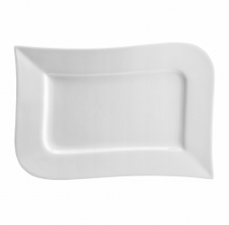 Platou servire 26x17.5cm portelan alb AMBITION Fala 