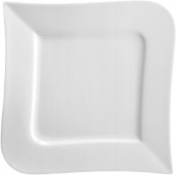 Platou servire 28.5x28.5cm portelan alb AMBITION Fala 
