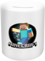 Pusculita Minecraft Steve 10 Cm Piggy42 