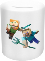 Pusculita Minecraft Trident 10 Cm Piggy43 