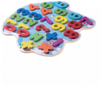 Puzzle din lemn cu cifre si operatii matematice 