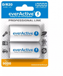 R20 D 10000mAh baterie reincarcabila everActive Professional Continutul pachetului 1x Blister 