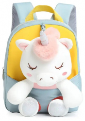 Rucsac Mini Unicorn din Plus MOOD BE AUTHENTIC cu Design 3D Potrivit pentru Copii Mici pentru Gradinita sau Scoala Turcoaz 