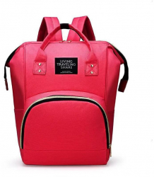 Rucsac multifunctional pentru mamici si bebelusi marime universala 44 x 26 x 17 cm rosu 