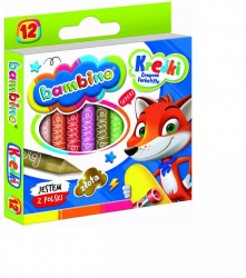 Set 12 culori creion de colorat Bambino 