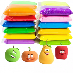 Set 12 Plastilina inteligenta modelatoare Magicul Clay multicolora accesorii modelare incluse 