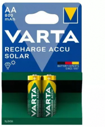 Set 2 baterii reincarcabile Varta SOLAR AA R6 Ni-MH 800 mAh