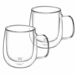Set 2 cani 250ml sticla termorezistenta 7.5cm AMBITION Mia 