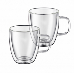 Set 2 cani 250ml sticla termorezistenta AMBITION Mia 