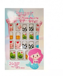Set 24 unghii false pentru copii 