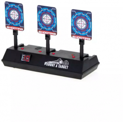 Set 3 tinte electronice pentru gloante de burete cu sunete si lumini ecran digital pentru scor 