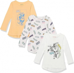 Set 3 tricouri Amazon Essentials pentru fete cu Marvel Marimea 3T-4T 3-4 ani - OUTLET 