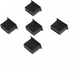 Set 5 capace de protectie OTB pentru USB-A negru 