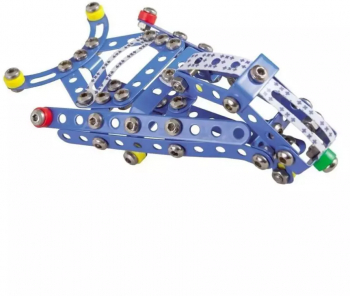 Set constructie din 162 piese metalice model avion 