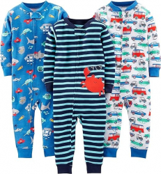 Set de 3 pijamale din bumbac pentru bebelusi Simple Joys by Carter s Baby Boys 18M 18 luni - OUTLET 