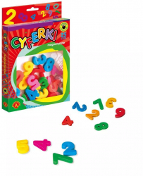 Set de 30 cifre magnetice mari multicolor 