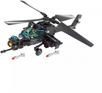 Set de construit din blocuri model ELICOPTER DE LUPTA din 203 piese 