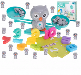 Set Joc tip balanta educativ si interactiv model bufnita prescolari si copii 4-8 ani 
