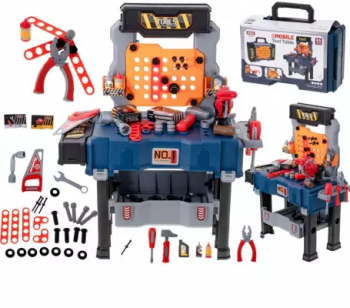 Set masa de lucru cu 65 piese atelier bricolaj Diy jucarie pentru copii 