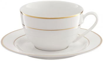 Set servire ceai sau cafea 12 piese 6 persoane AMBITION Aura Gold 