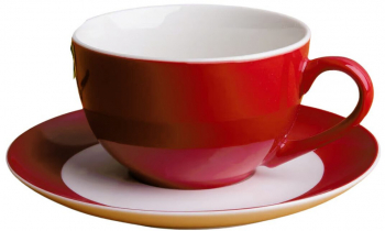Set servire ceai sau cafea 12 piese 6 persoane AMBITION Aura Red 
