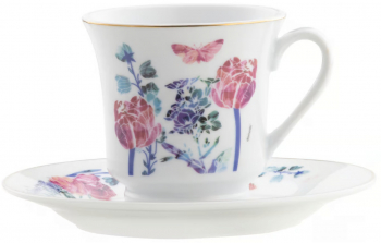Set servire ceai sau cafea 12 piese 6 persoane portelan DOMOTTI Clara 