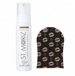 Set St Moriz Autobronzant Profesional Spuma Medium + Aplicator Manusa 