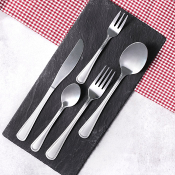 Set tacamuri inox 30 piese 6 persoane cu furculite desert DOMOTTI London 