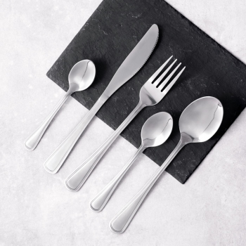 Set tacamuri inox 30 piese 6 persoane cu lingurite cafea DOMOTTI London 
