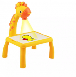 Tabla de desenat cu proiector holografic model girafa galben 