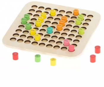 Tabla inmultirii din lemn montesssori multicolor 81 piese