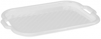 Tava mica cu manere DOMOTTI Clever 40x28x3cm plastic alb 