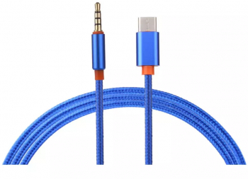 USB-C Tip C Tata la Jack 3.5mm Tata Culoare Albastru 