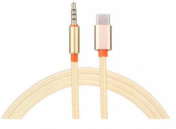 USB-C Tip C Tata la Jack 3.5mm Tata Culoare Aur 