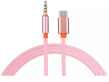 USB-C Tip C Tata la Jack 3.5mm Tata Culoare Roz 