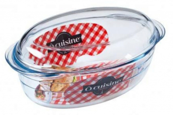 Vas termorezistent cu capac 33x20x12cm 4L OCUISINE Glassware Range 