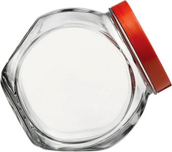 Borcan depozitare cu capac plastic 1.5L PASABAHCE Bella 