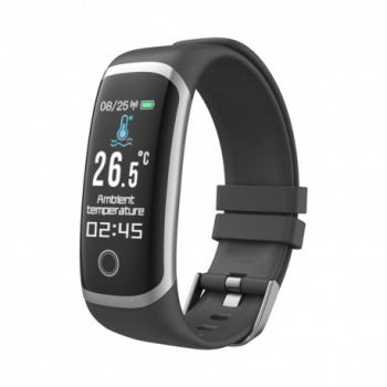 Bratara Fitness Techstar® T4 Ecran 0.96 inch Inch Bluetooth 5.0 IP66 Monitorizare Puls Tensiune Temperatura 