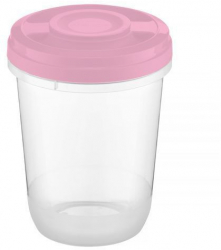 Caserola cu capac roz 1L AMBITION Smart 