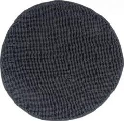 Covor baie rotund 80cm gri inchis JOTTA Fringe 