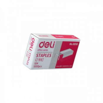 Cutie 1000 Capse 10 DELI Essential Pentru Birou Crom - GP0010N 