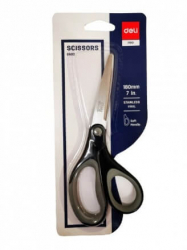 Foarfeca DELI Clasic Lama Otel Inoxidabil Manere Ergonomice Negre 180 mm 1 Buc 