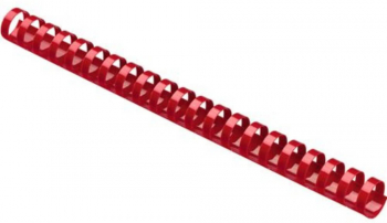 Inele din Plastic pentru Indosariere EVOffice Dimensiune 25 mm Capacitate 240 Coli 50 Buc/Bax Culoare Rosu - EVIR25 