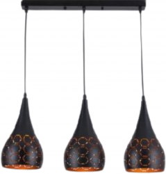 Lustra bucatarie LuminiLux Negru 65cm Metal E27 