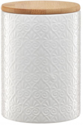 Recipient depozitare cu capac din bambus 1.11L model mozaic AMBITION Tuvo 