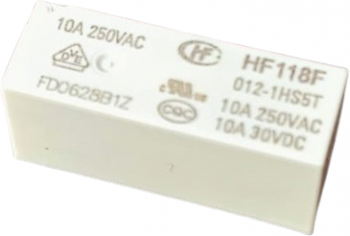 Releu electromagnetic 12VDC 10A SPST-NO THT HF118F 012-1HS5T 
